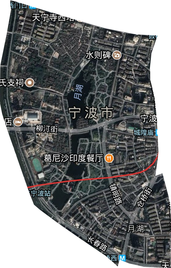 月湖街道衛星圖