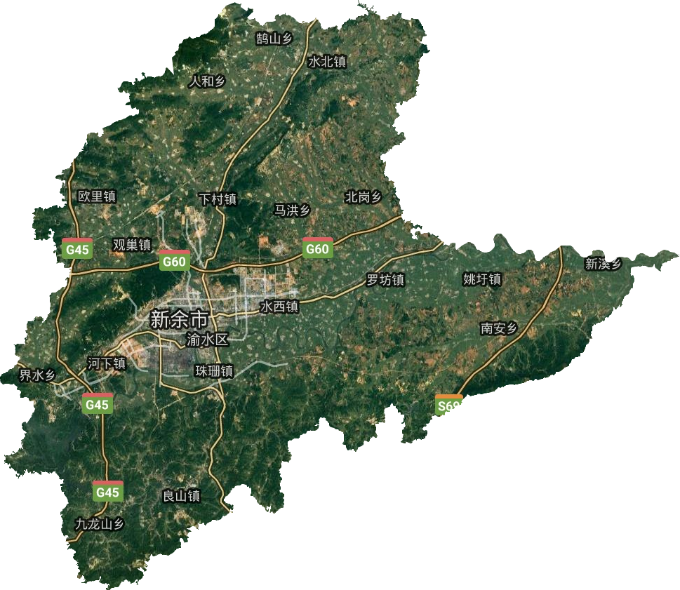 渝水區衛星圖