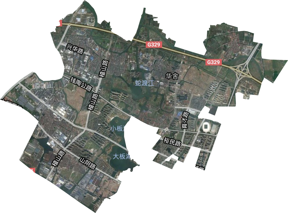 華舍街道衛星圖