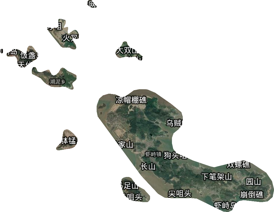 蝦峙鎮(zhèn)衛(wèi)星圖
