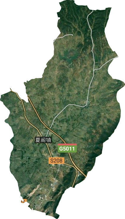 夏閣鎮衛星圖