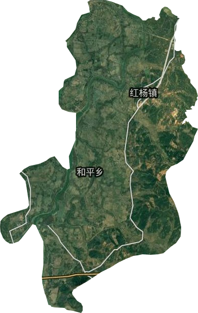 紅楊鎮衛星圖