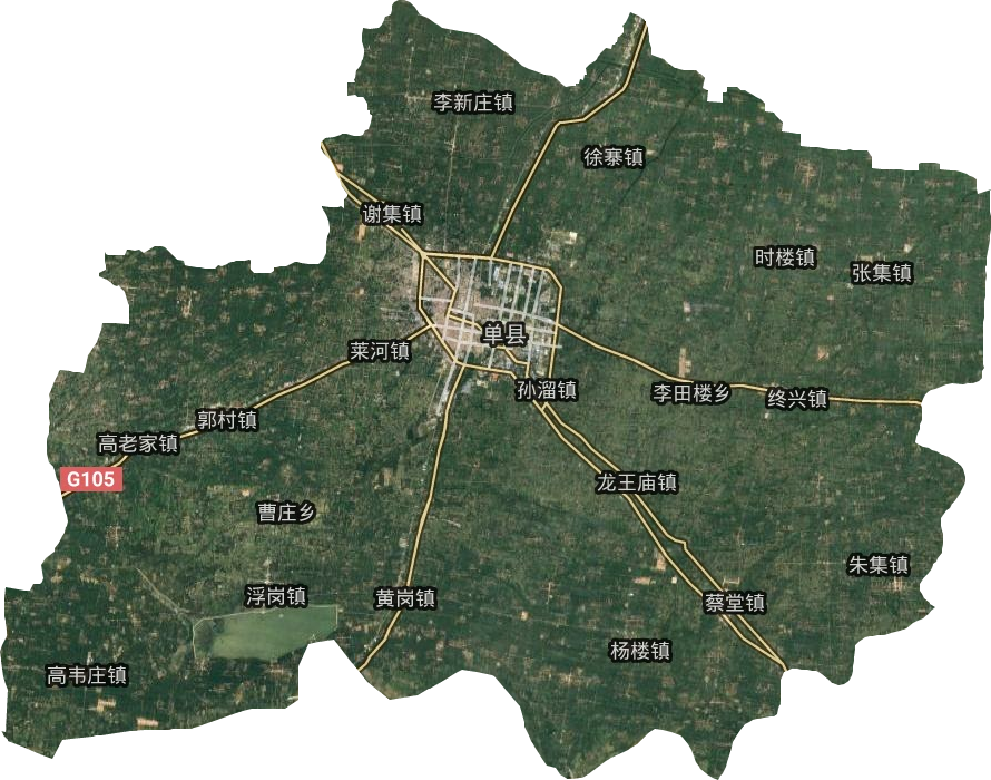 單縣衛星圖
