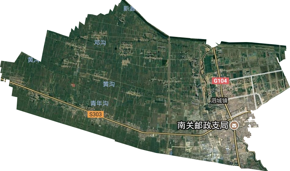 泗城鎮衛星圖