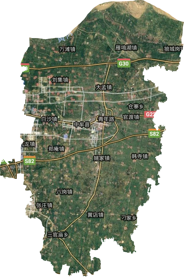 中牟縣衛(wèi)星圖