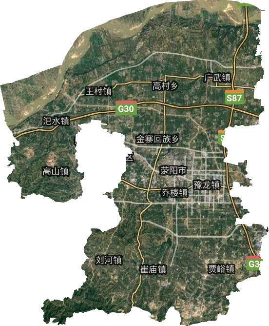 滎陽市衛星圖