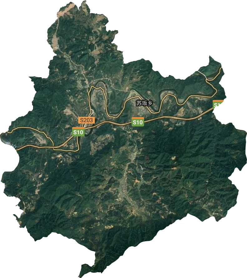 蘇坂鄉衛星圖