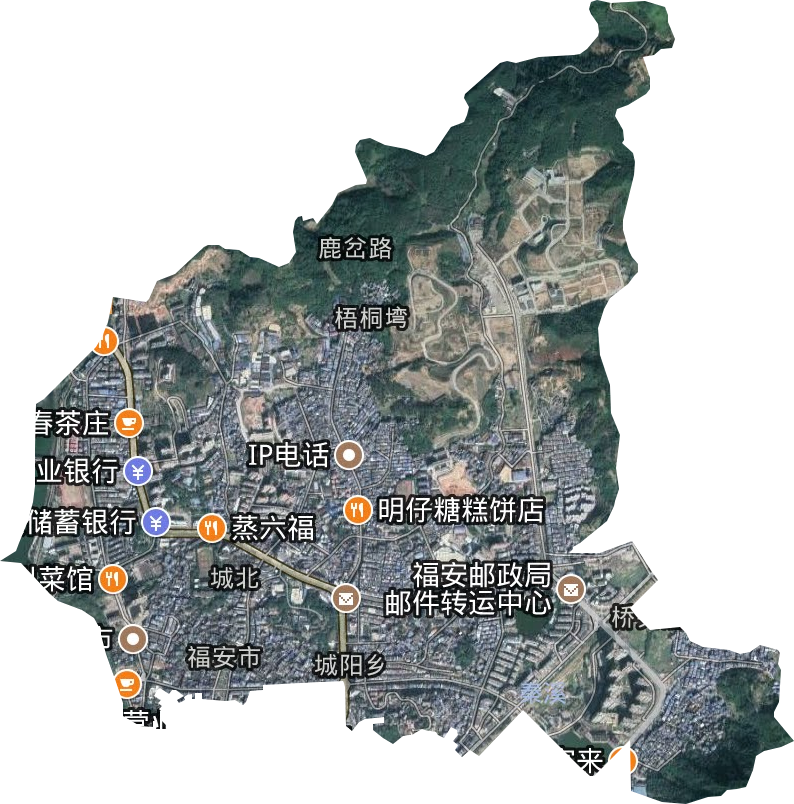 城北街道衛星圖