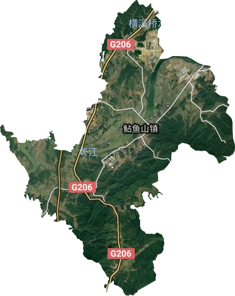鲇魚山鎮衛星圖