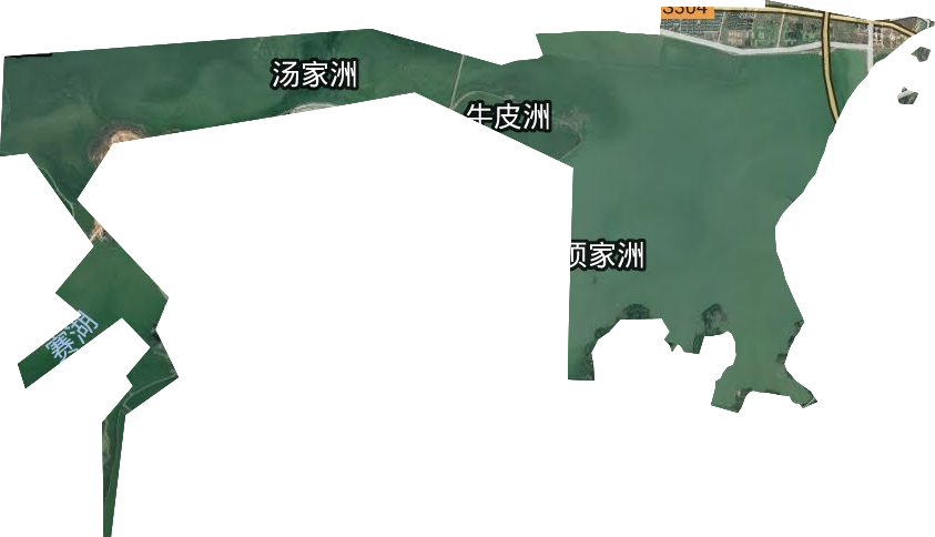 賽城湖水產場衛星圖