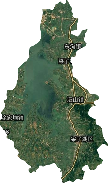 梁子湖區(qū)衛(wèi)星圖