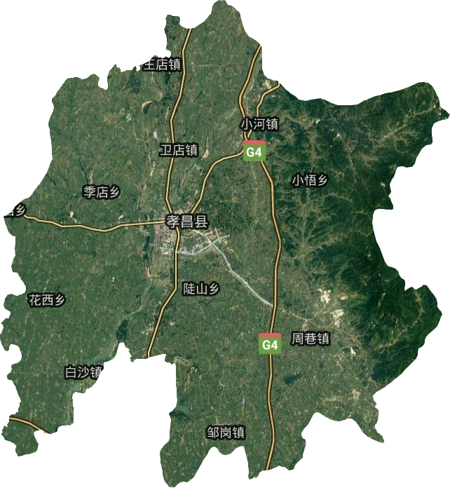 孝昌縣衛星圖