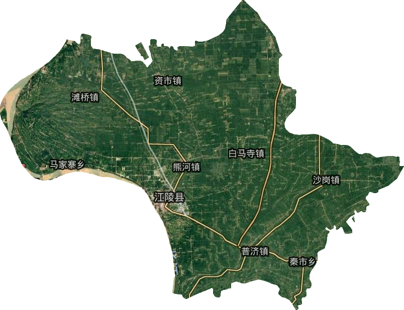 江陵縣衛(wèi)星圖