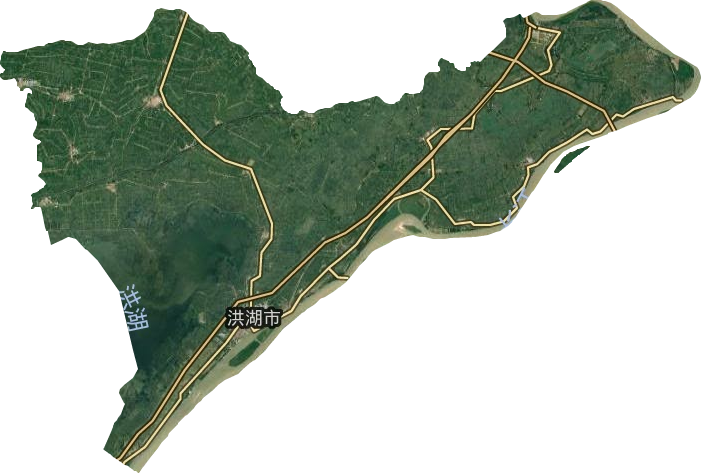 洪湖市衛星圖