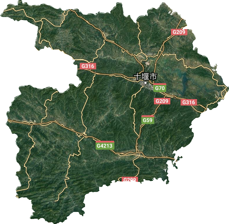 十堰市衛星圖