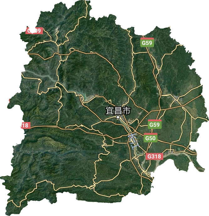 宜昌市衛(wèi)星圖