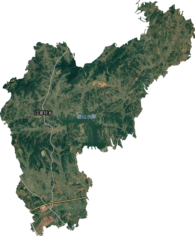 汪家圩鄉衛星圖