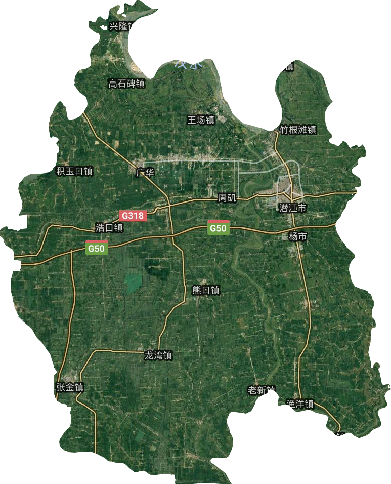 潛江市衛星圖