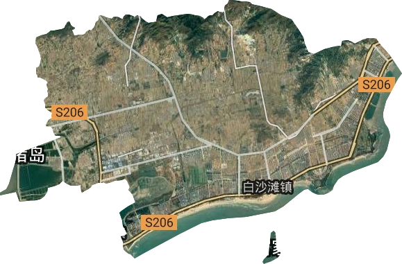 白沙灘鎮(zhèn)衛(wèi)星圖