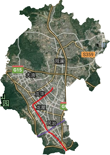 龍華區(qū)衛(wèi)星圖