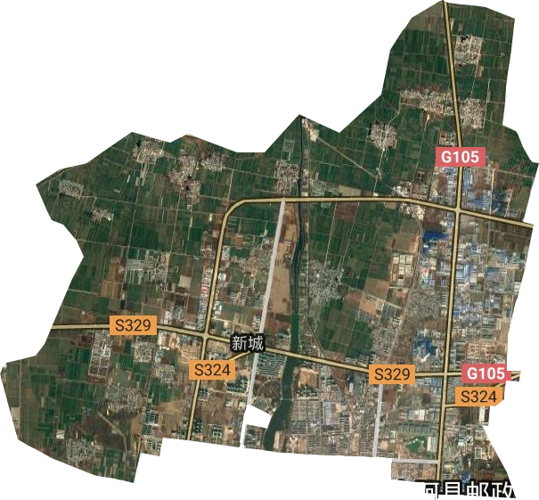 新城街道衛星圖