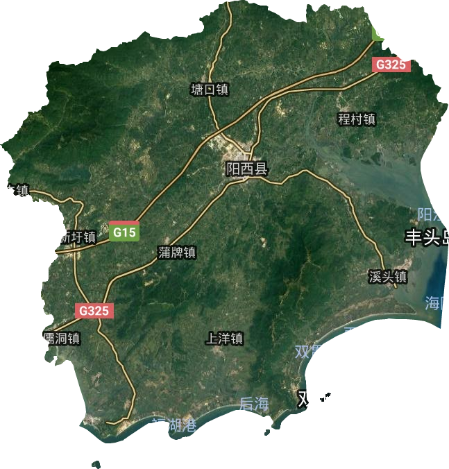 陽西縣衛星圖