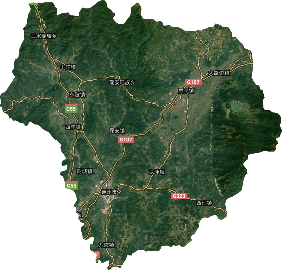 連州市衛星圖