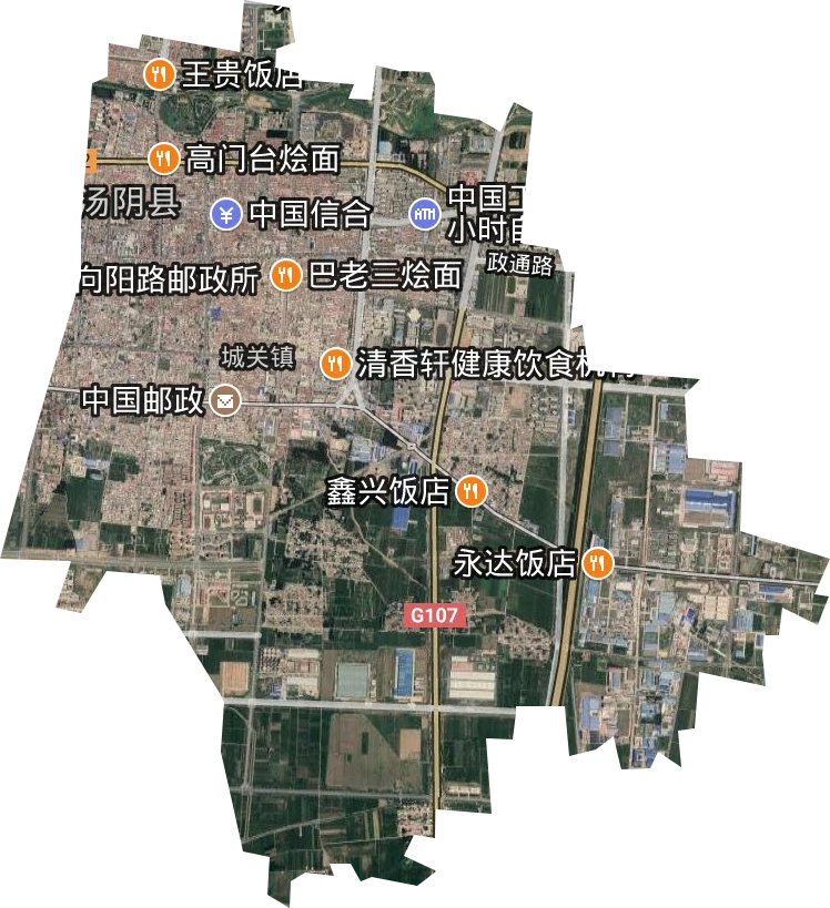 城關鎮衛星圖