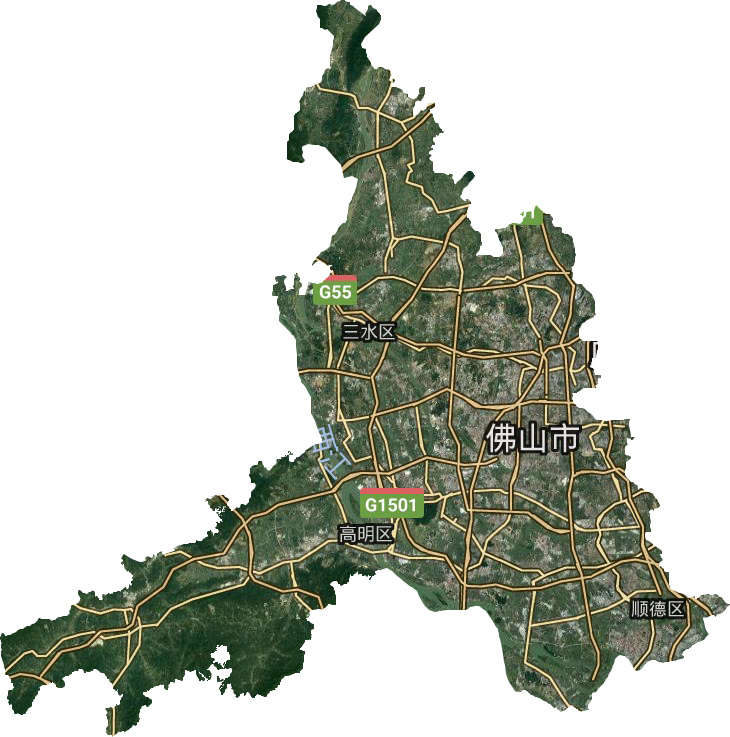 佛山市衛(wèi)星圖