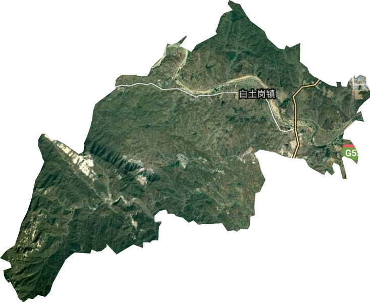白土崗鎮衛星圖