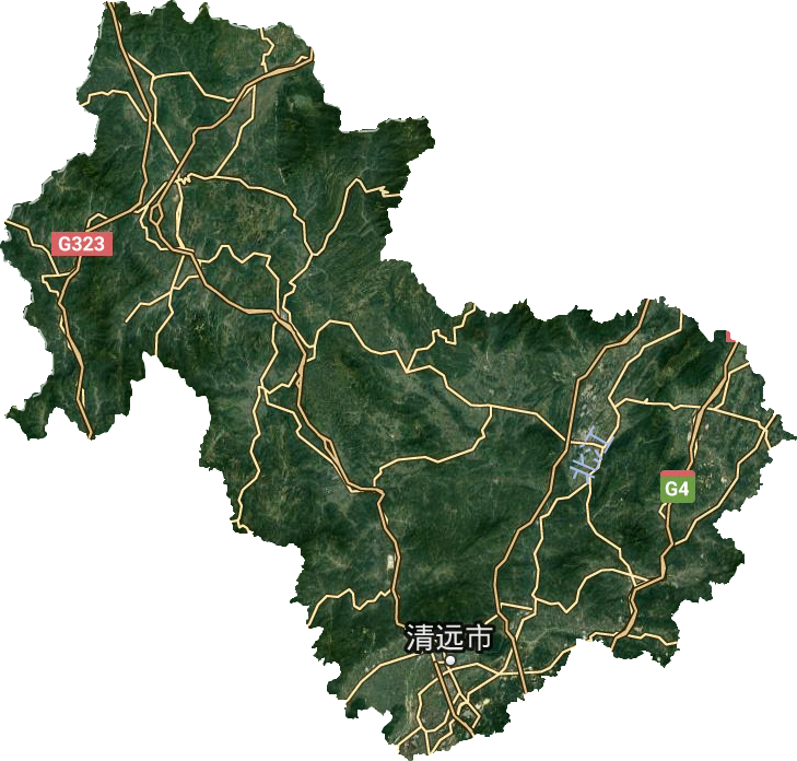 清遠(yuǎn)市衛(wèi)星圖