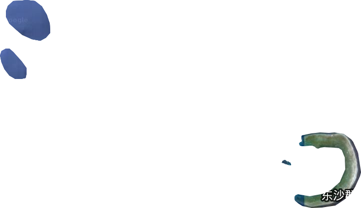 東沙群島衛星圖