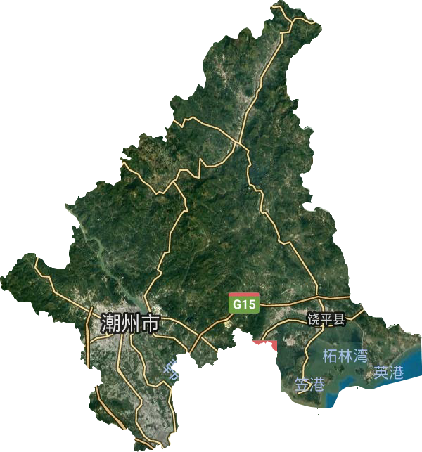 潮州市衛星圖