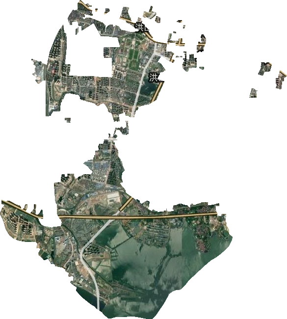 洪山街道衛星圖