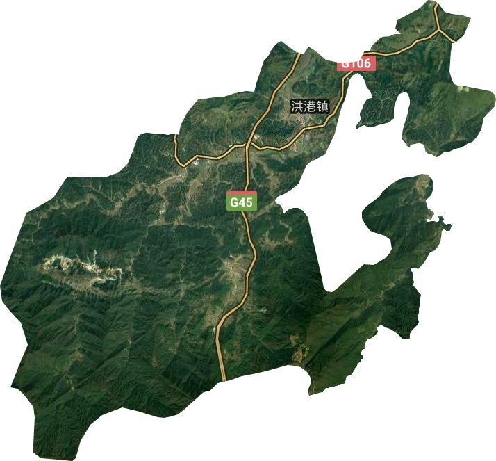 洪港鎮(zhèn)衛(wèi)星圖