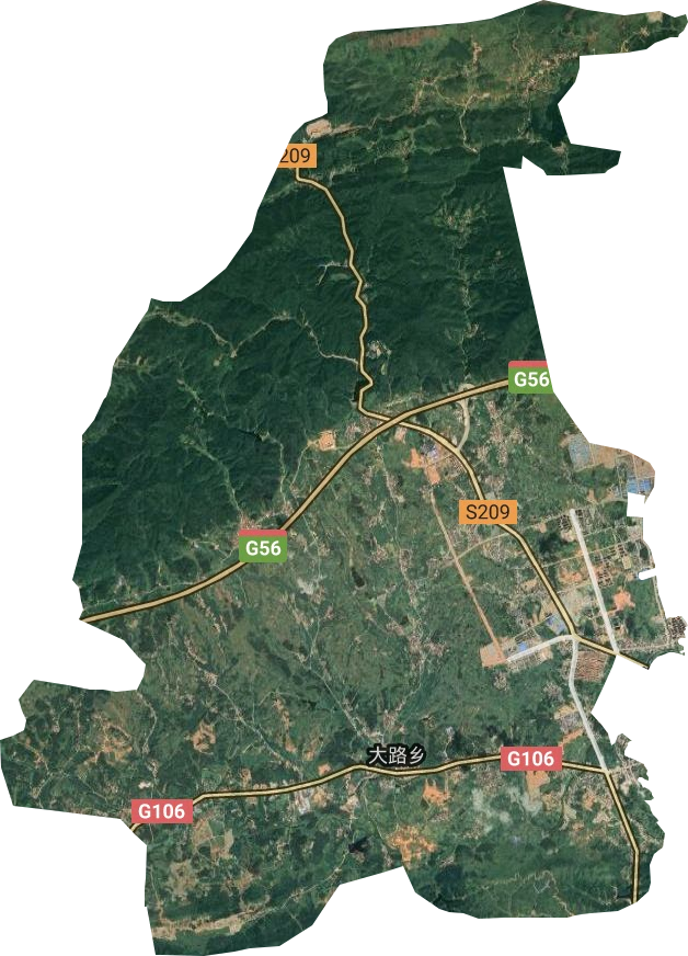 大路鄉衛星圖