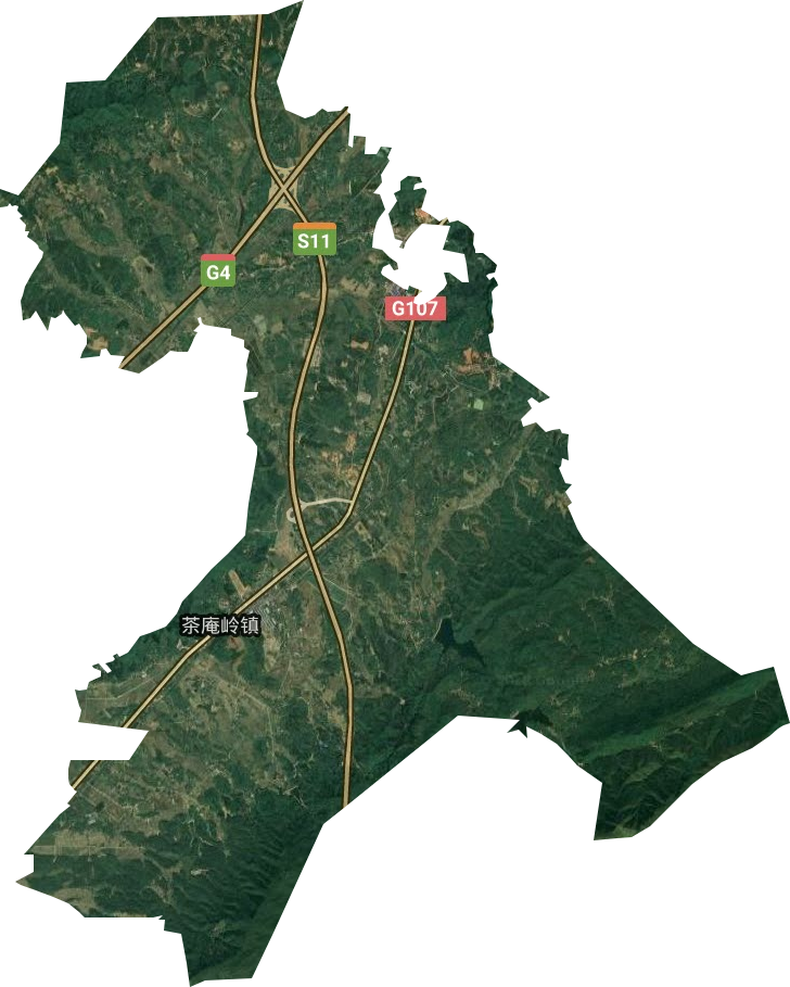 茶庵嶺鎮衛星圖