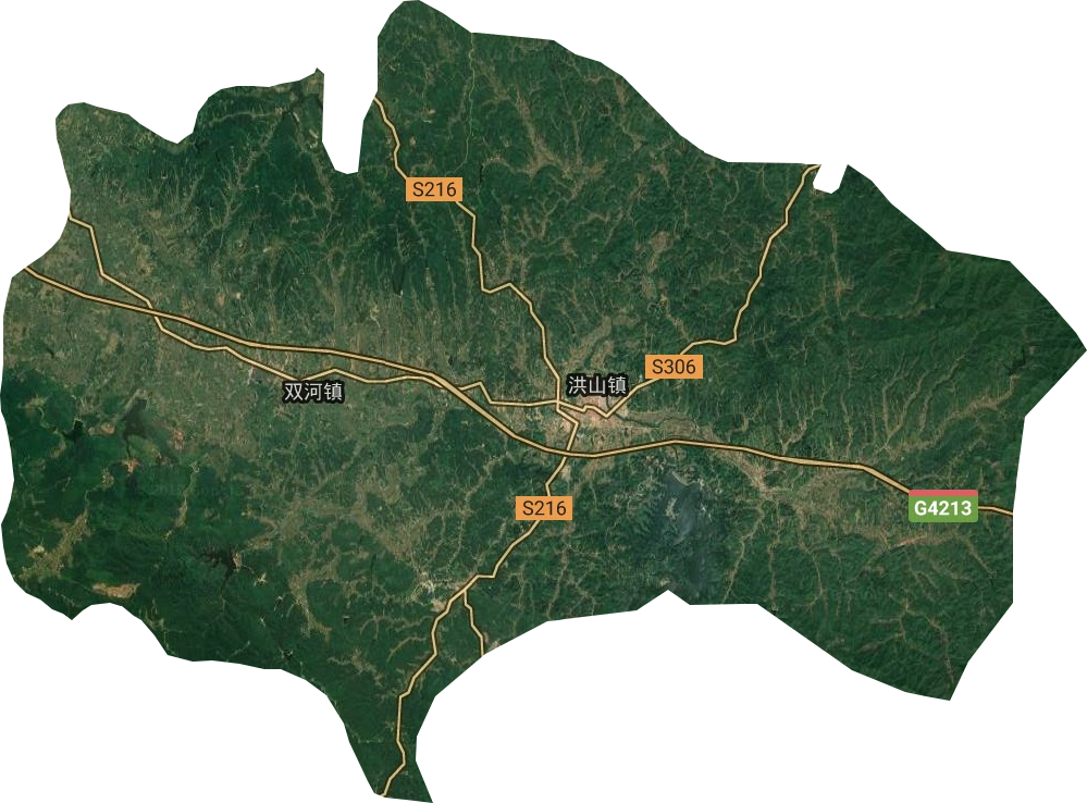 洪山鎮(zhèn)衛(wèi)星圖