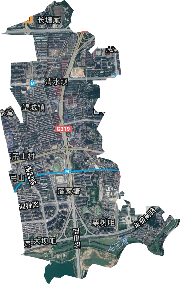 望城坡街道衛星圖