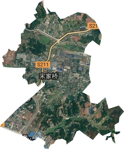 宋家橋街道衛星圖