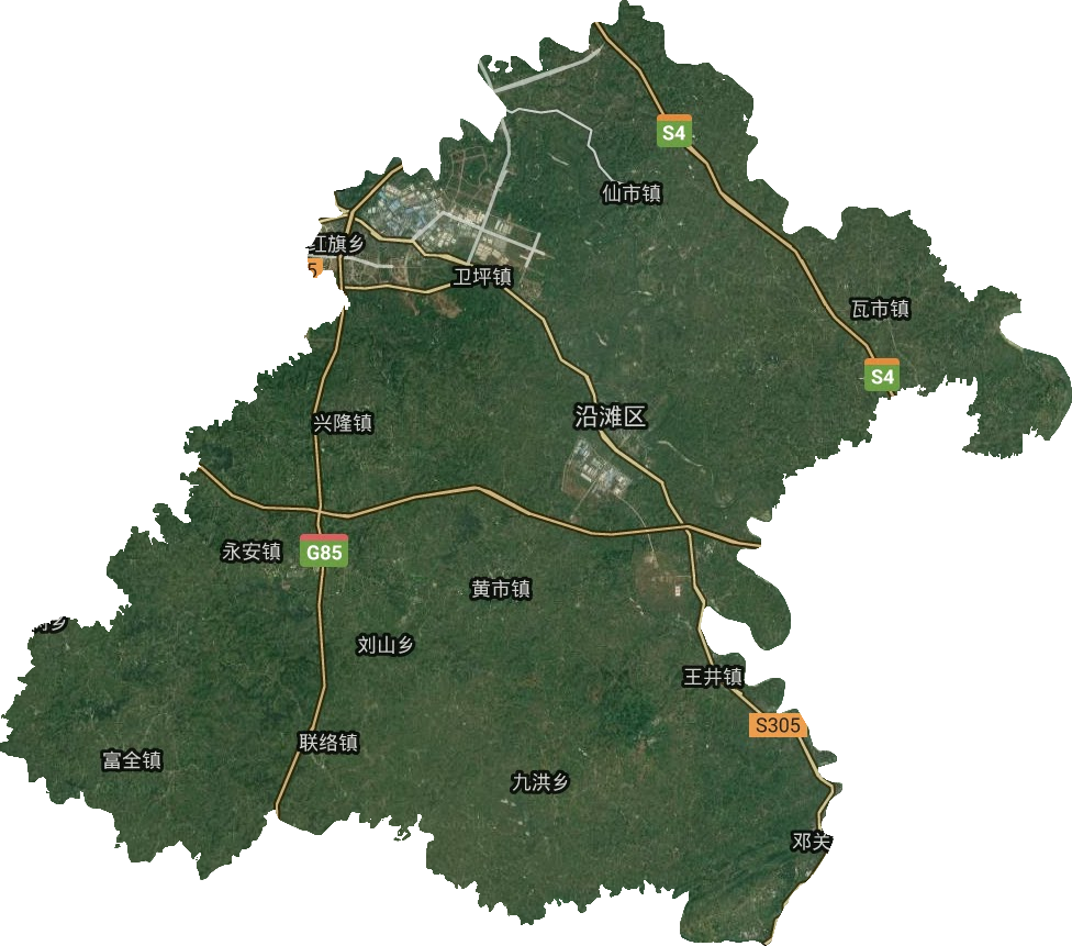 沿灘區衛星圖