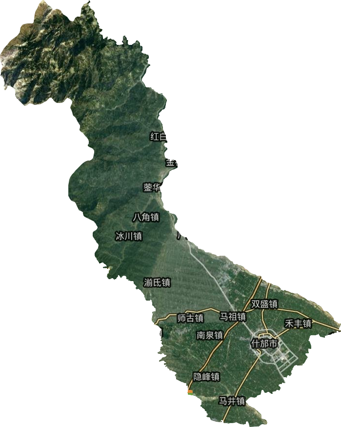 什邡市衛星圖