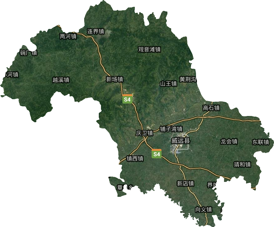 威遠縣衛星圖