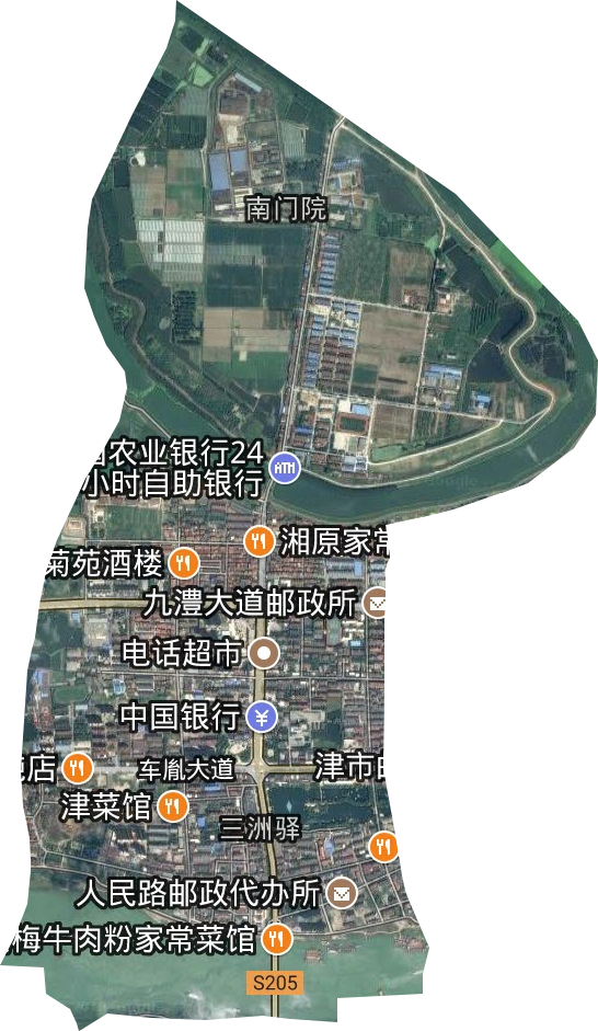三洲驛街道衛星圖