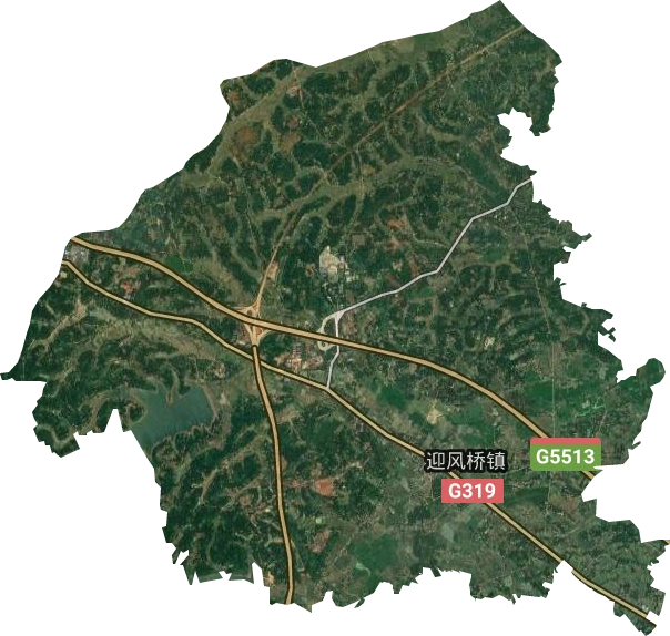 迎風(fēng)橋鎮(zhèn)衛(wèi)星圖