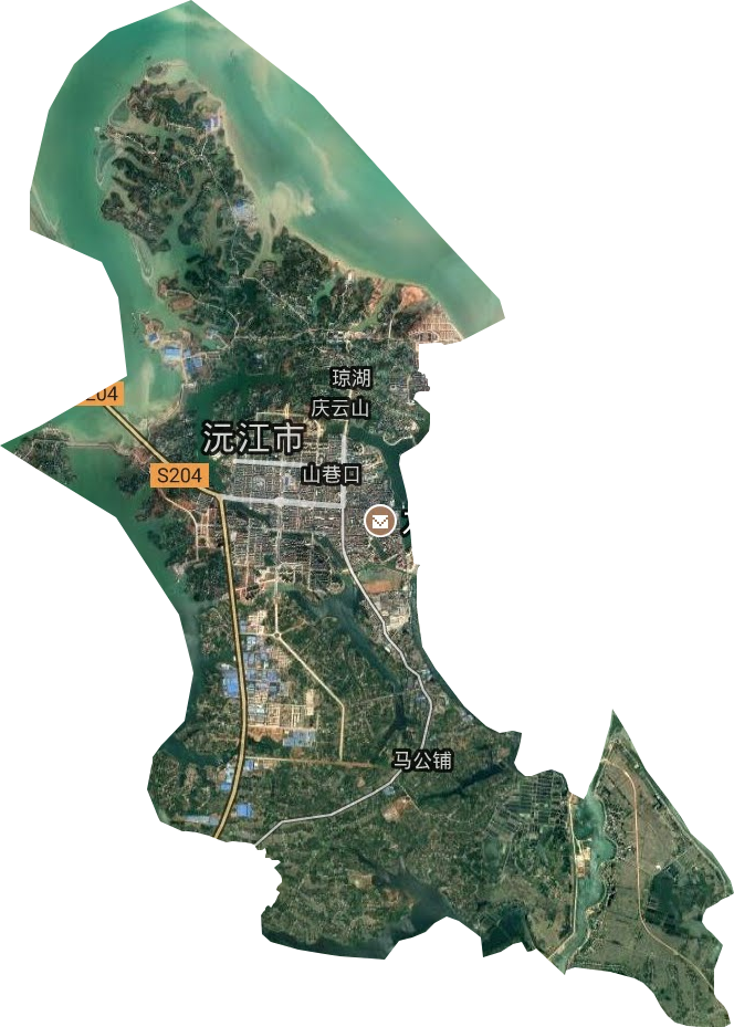 瓊湖街道衛星圖