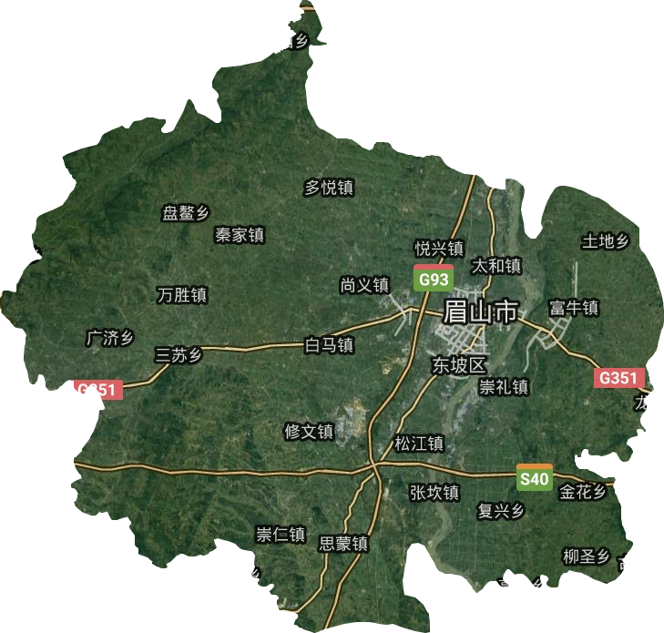 東坡區衛星圖