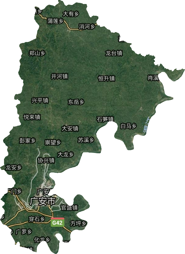 廣安區衛星圖