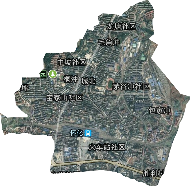 城北街道衛星圖