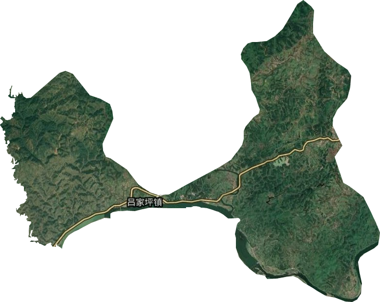 呂家坪鎮衛星圖